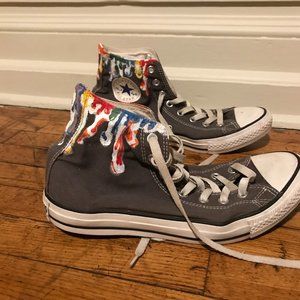 Crayon Drip Converse Hi-Tops